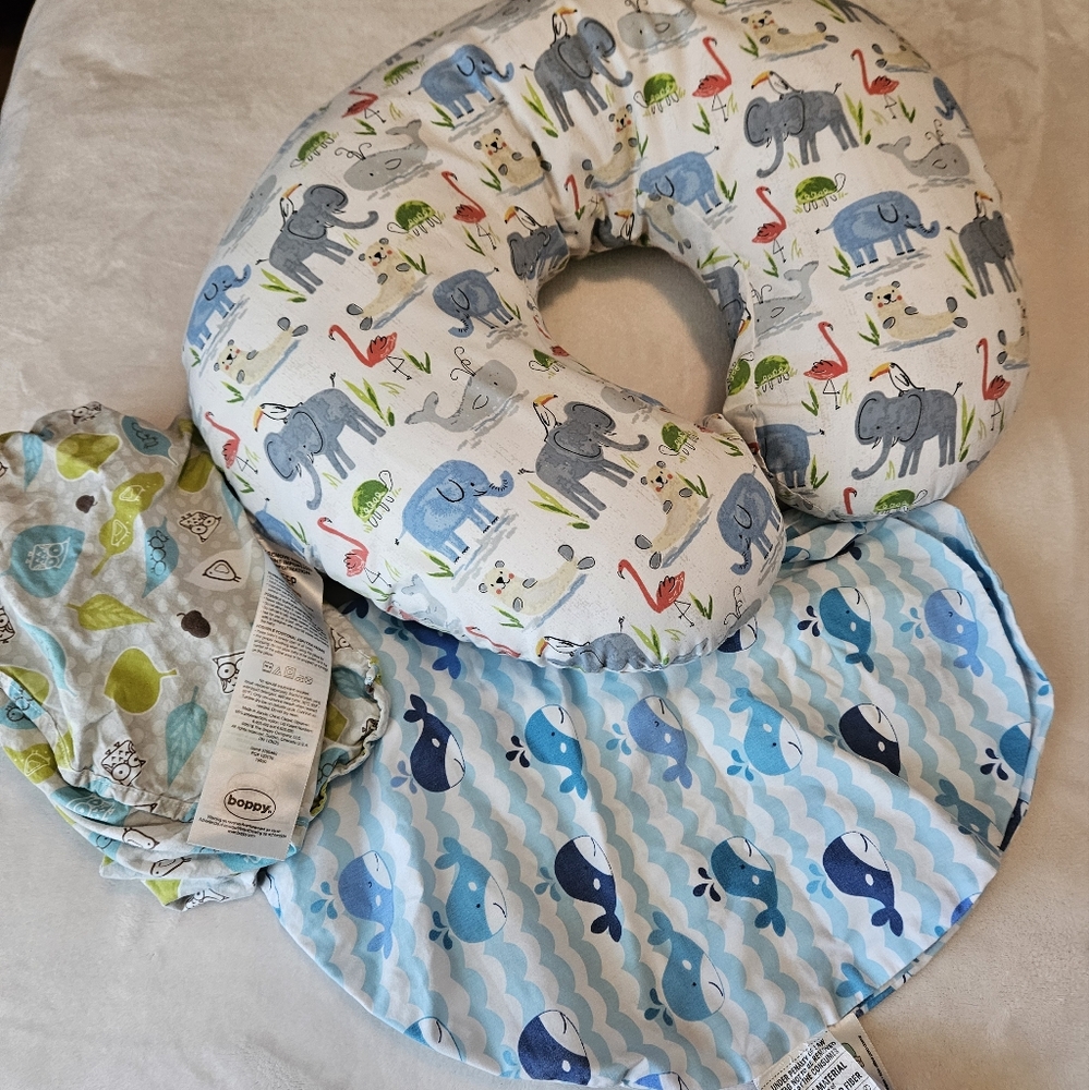 Boppy Breastfeeding Pillow Bundle with 3 Covers